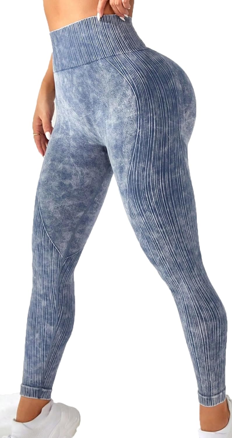Women's High Waisted Tummy Control Workout Running Yoga Leggings - Image 4