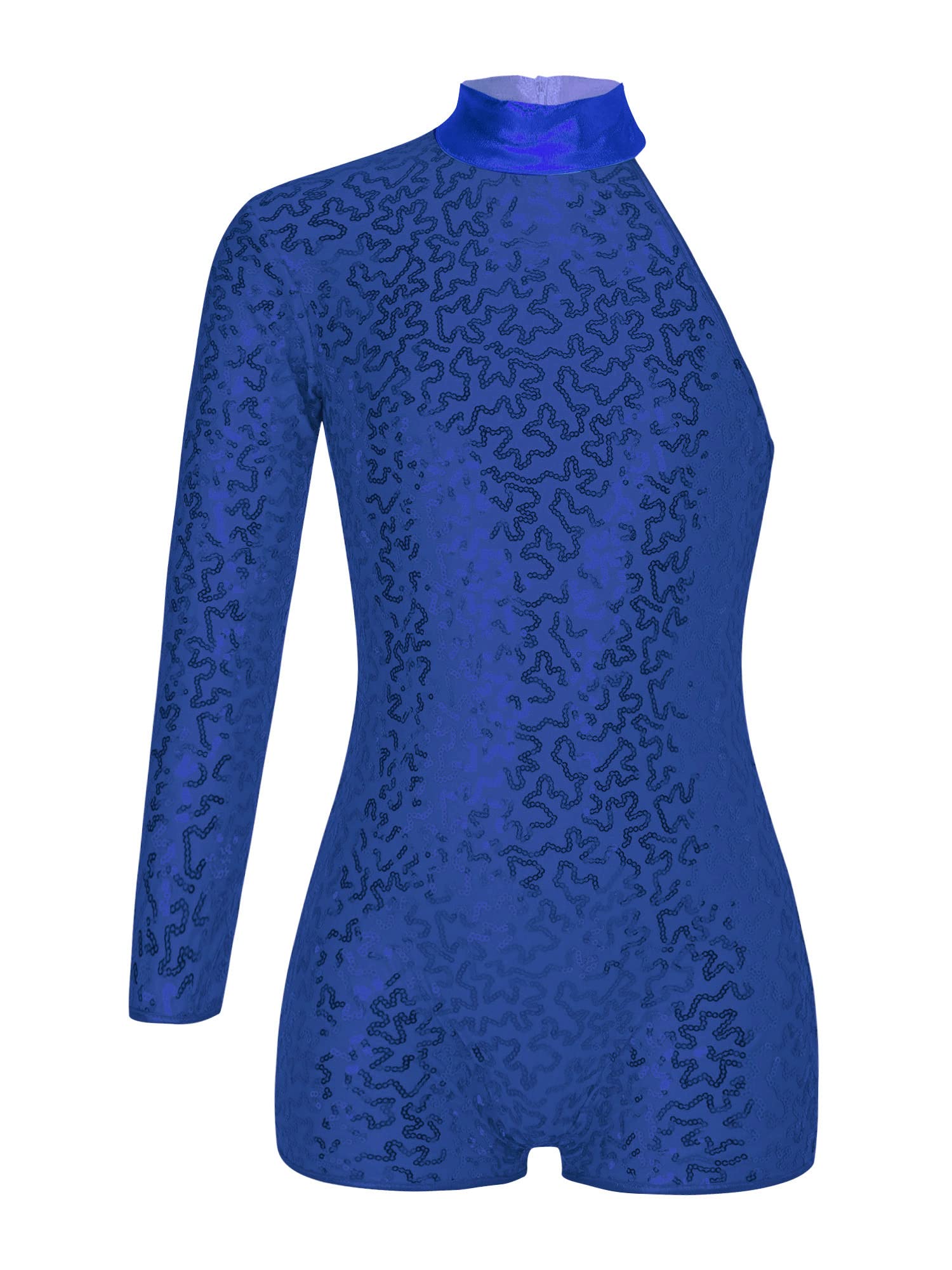 Agoky Maillot Lentejuelas de Danza Gimnasia para Niña Leotardo Manga Largo Mono de Patinaje Artístico Maillot de Baile Latino Jazz Disfraz Bailarina