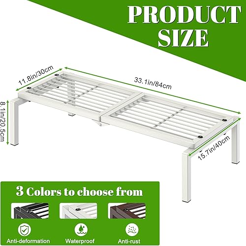 Miniatura 3 de Soporte de metal para plantas de 1 nivel para interiores y exteriores, soporte para macetas múltiples en maceta, estante para plantas, estantería de
