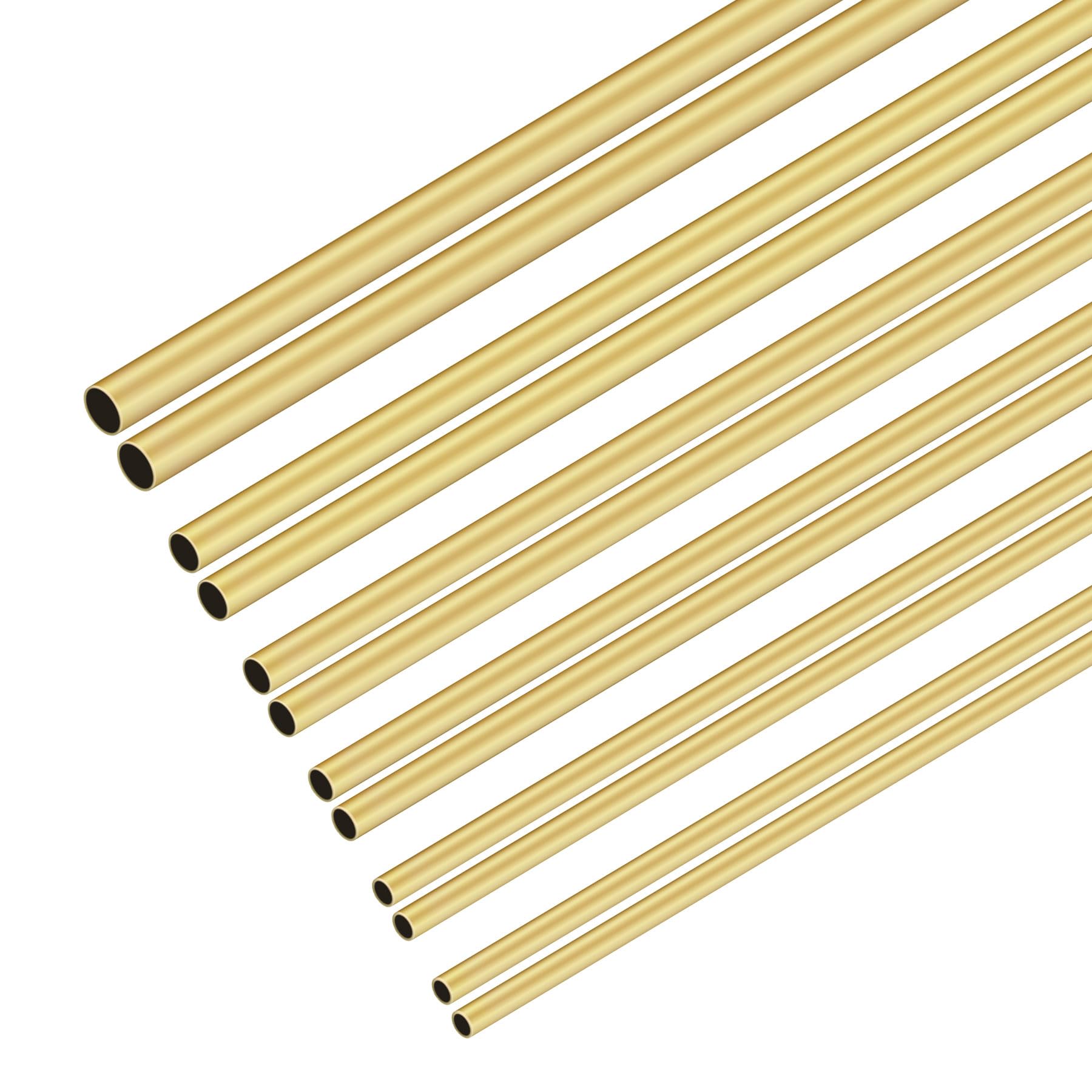 Lot de 12 tubes droits en laiton sans soudure - 2 mm, 2,5 mm, 3 mm, 3,5 mm, 4 mm, 4,5 mm de diamètre extérieur x 0,3 mm, épaisseur de paroi de 300 mm de long