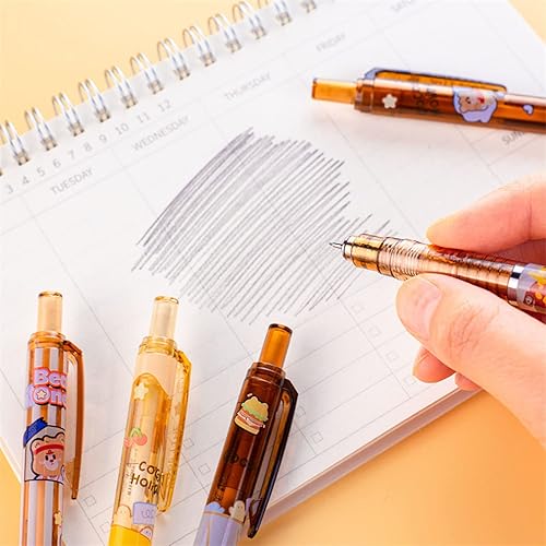 Miniatura 5 de Kawaii Caramel Pudding Bear 0.020 in HB - Juego de recambio para lápices mecánicos (3 lápices + 3 cajas de repuesto)