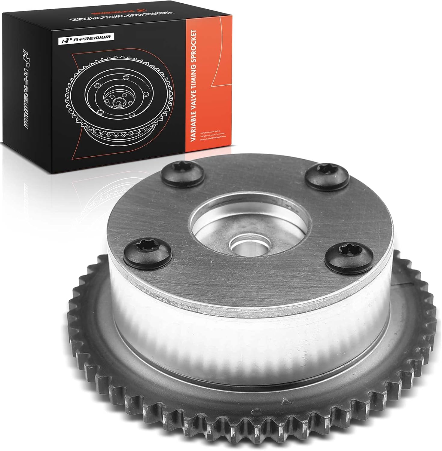 A-Premium Intake Engine Variable Valve Timing VVT Sprocket Gear Camshaft Phaser Adjuster Compatible with Hyundai Elantra 2014 2015 2016 1.8L, Replace# 24350-2E010