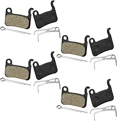4 pares de pastilhas de freio de bicicleta, substituição de pastilhas de freio de disco de bicicleta semimetálicas de resina compatíveis com freios a disco Shimano Deore XT XTR LX SLX Hone Alfine