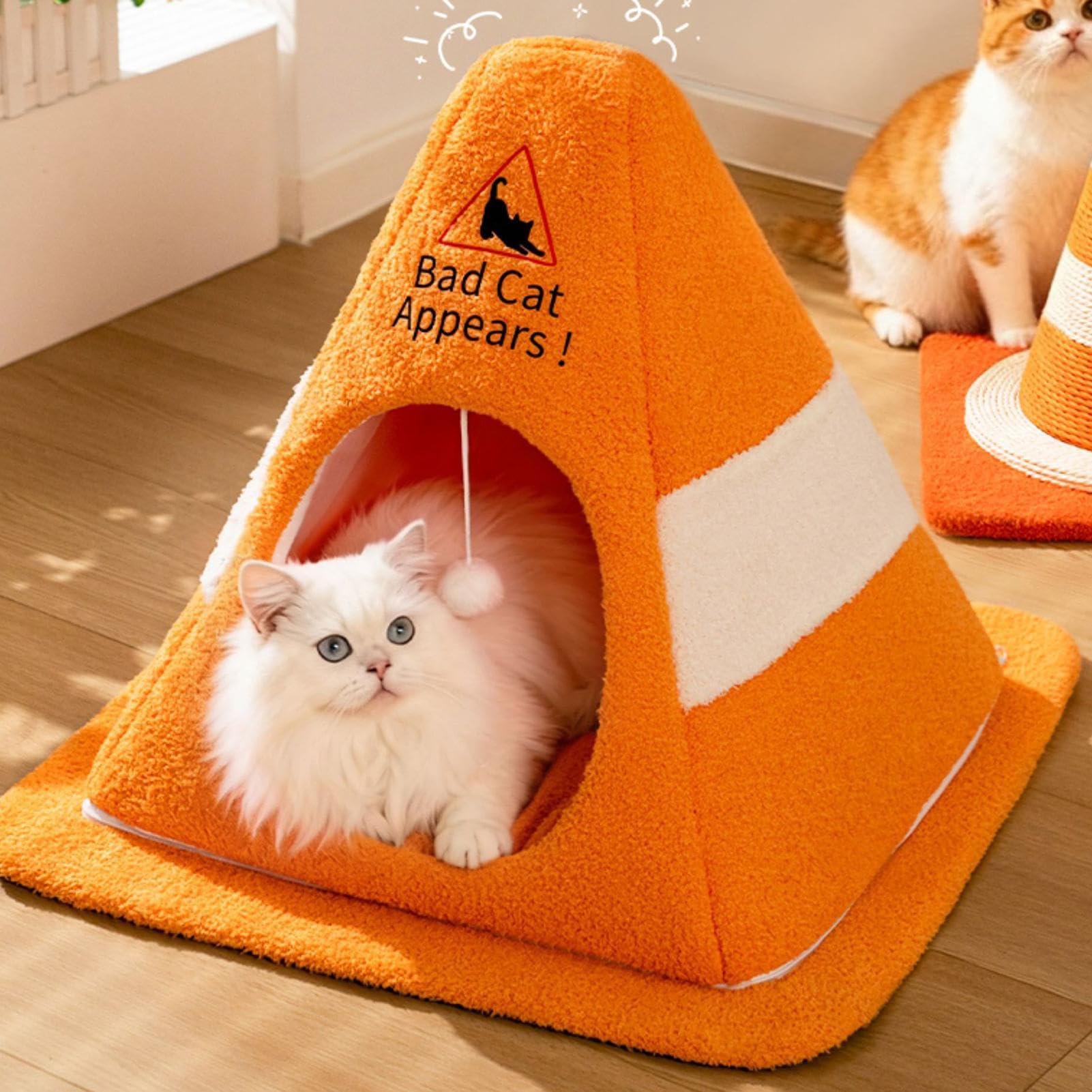 Casa De Gatos De Interior Refugio Semi-Cerrado para Dormir de Animales | Tienda para Perros Lavable Para Gatitos De Tamaño Pequeño Y Mediano En Patio Granero Patios Interiores Porche Balcón Y