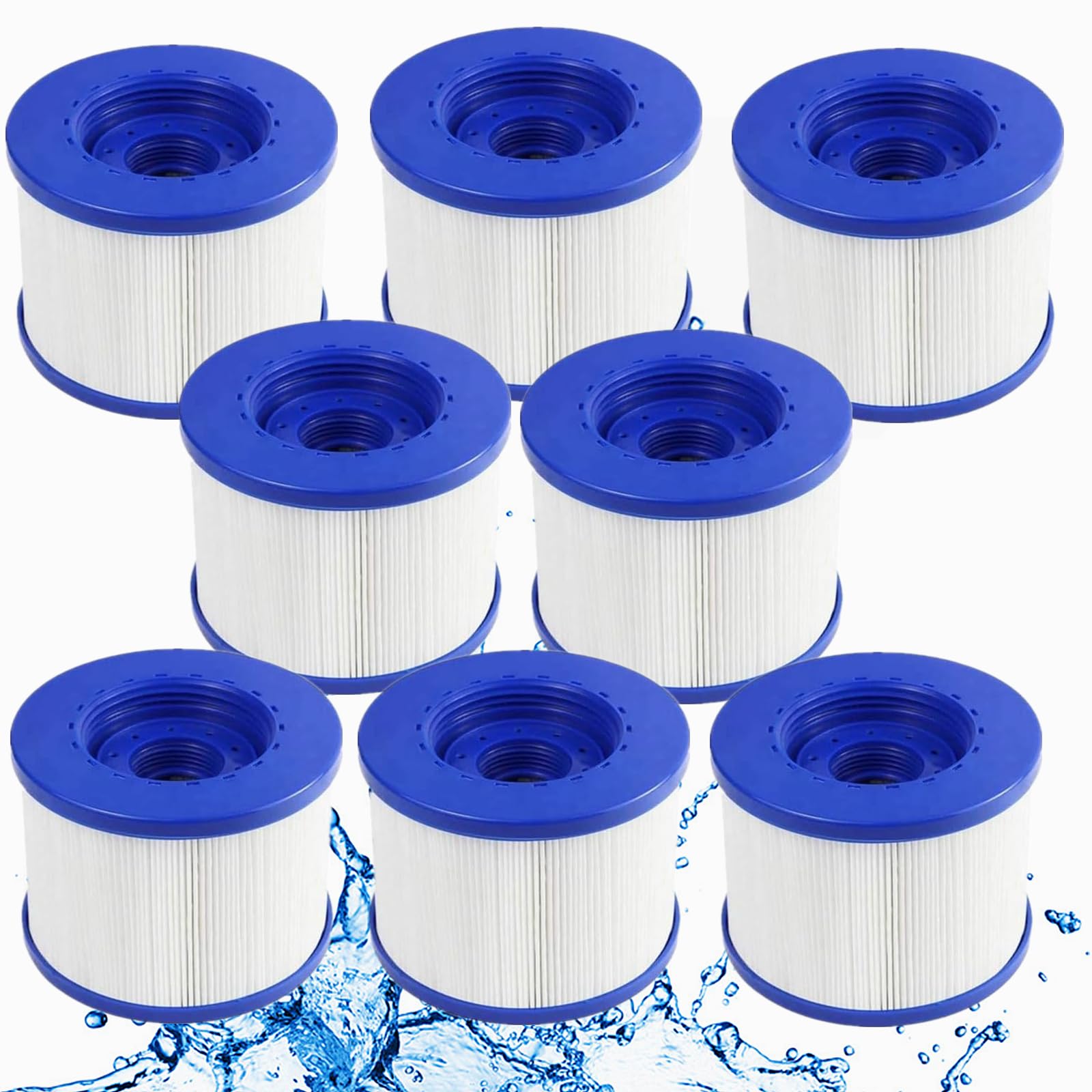 Filtro piscina per cartuccia filtro spa, cartuccia con filettatura a vite per spa, adatto per spa, accessori spa, cartuccia filtro hot pool (8 pezzi)