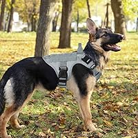 Vista 50 de rabbitgoo Tactical Dog Harness for Large, Heavy Duty Pet Harness with Handle, No-Pull Service Vest Large Breed, Adjustable Military Dog Vest for