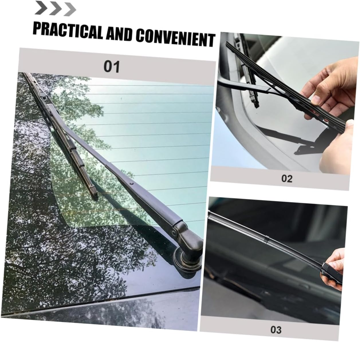 Ciieeo 10pcs Rubber Windshield Wiper Refill Strips for Cars Easy to Install Fit for Models for Rain
