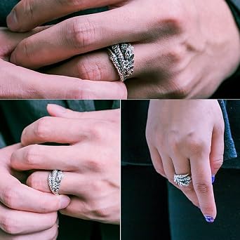 EQLEF Dragon Claw Ring Set, Gothic Ring Adjustable Wild Alondra Open Punk Ring Gift Cool Dragon Ring for Men Women