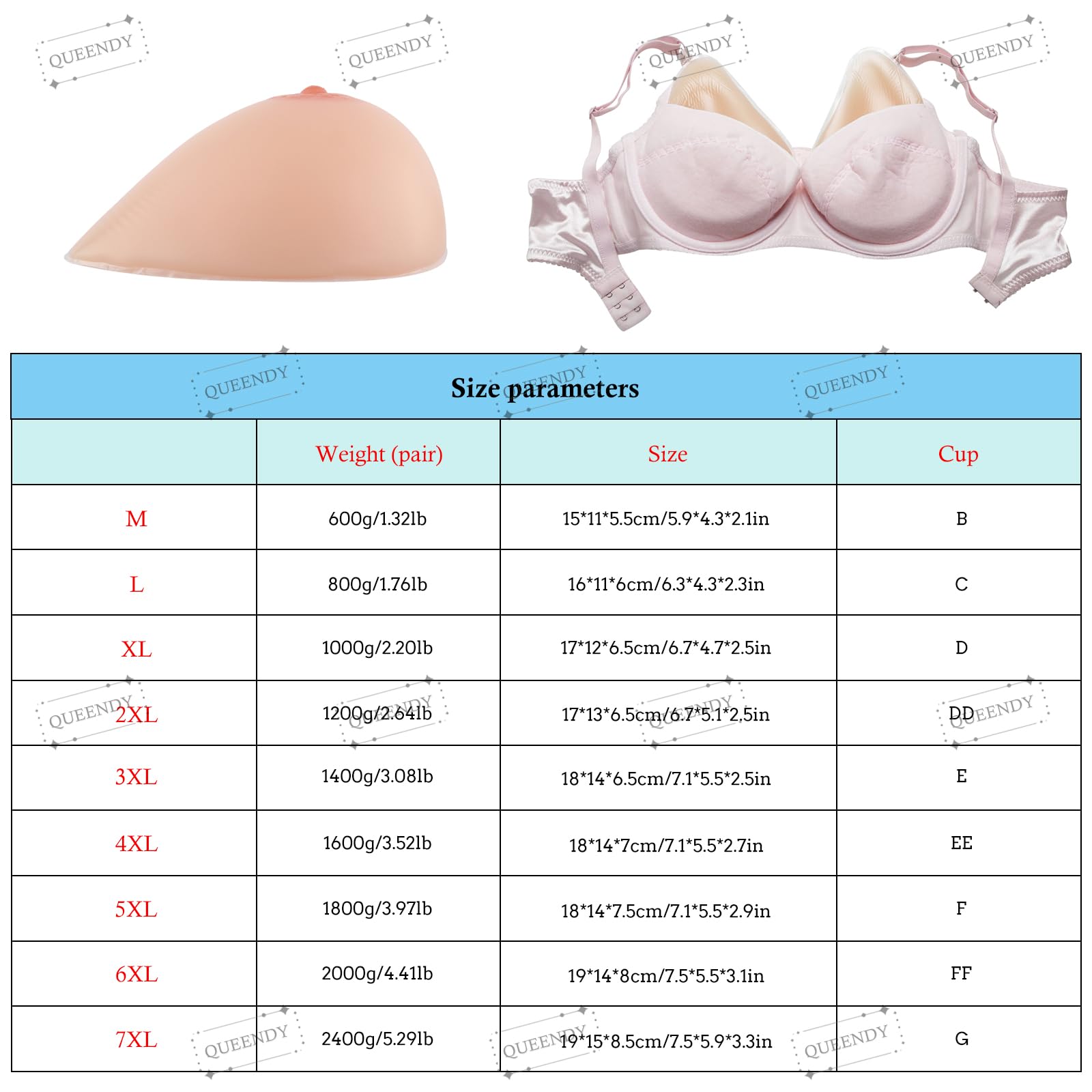 Protesi mammarie in Silicone autoadesive - AuraShape Waterdrop Design per Mastectomia, Crossdresser e Cosplay - 1 Paio