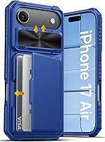 Vista 70 de ATATOO Funda tipo cartera para iPhone 16 con tarjetero (almacena 3-5 tarjetas) [bloqueo RFID] y funda deslizante para cámara, protección de grado