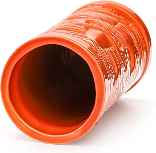Miniatura 4 de ZEAYEA Juego de 4 tazas Tiki, tazas grandes de cerámica hawaiana para cóctel, Tiki Bar profesional hawaiano fiesta barware, apto para lavavajillas