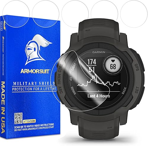 Miniatura 56 de ArmorSuit Paquete de 6 protectores de pantalla para Garmin Forerunner 265 (1.812 pulgadas) MilitaryShield HD Clear Film – Fabricado en Estados
