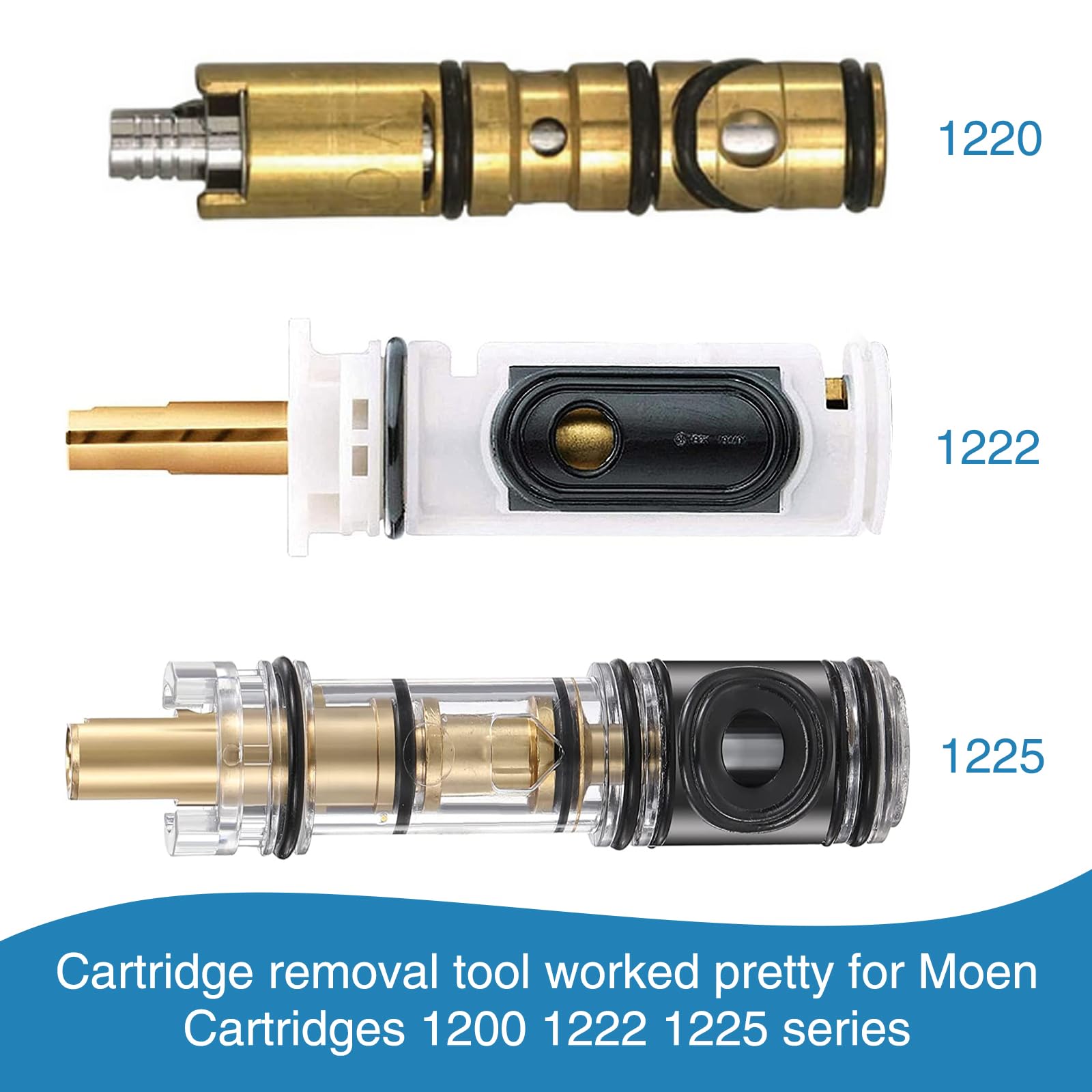 86712 - Extractor de cartuchos, herramienta de extracción de cartuchos Moen compatible con cartuchos Moen 1200 1222 1225, herramientas de fontanería