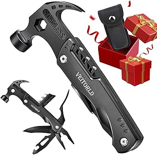 VEITORLD Christmas Stocking Stuffers, Gifts for Men Dad, Anniversary Birthday Gifts Idea for Him Husband Boyfriend, All in One Tools Hammer Multitool, Camping Hunting Hiking Xmas Presents, Cool Gadget