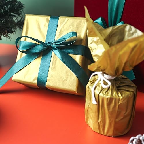 Miniatura 7 de Koogel 86 hojas de papel de seda metálico dorado, papel de seda de 20 x 14 pulgadas para bolsas de regalo, papel de seda para envolver regalos,