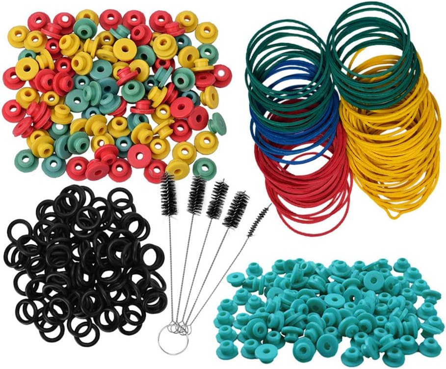 SUPVOX 405pcs Tattoo Rubber Bands and Grommets Nipples O Rings Cleaning Brush Set Tattoo Gun Machine Parts Supplies (Green) : Beauty & Personal Care