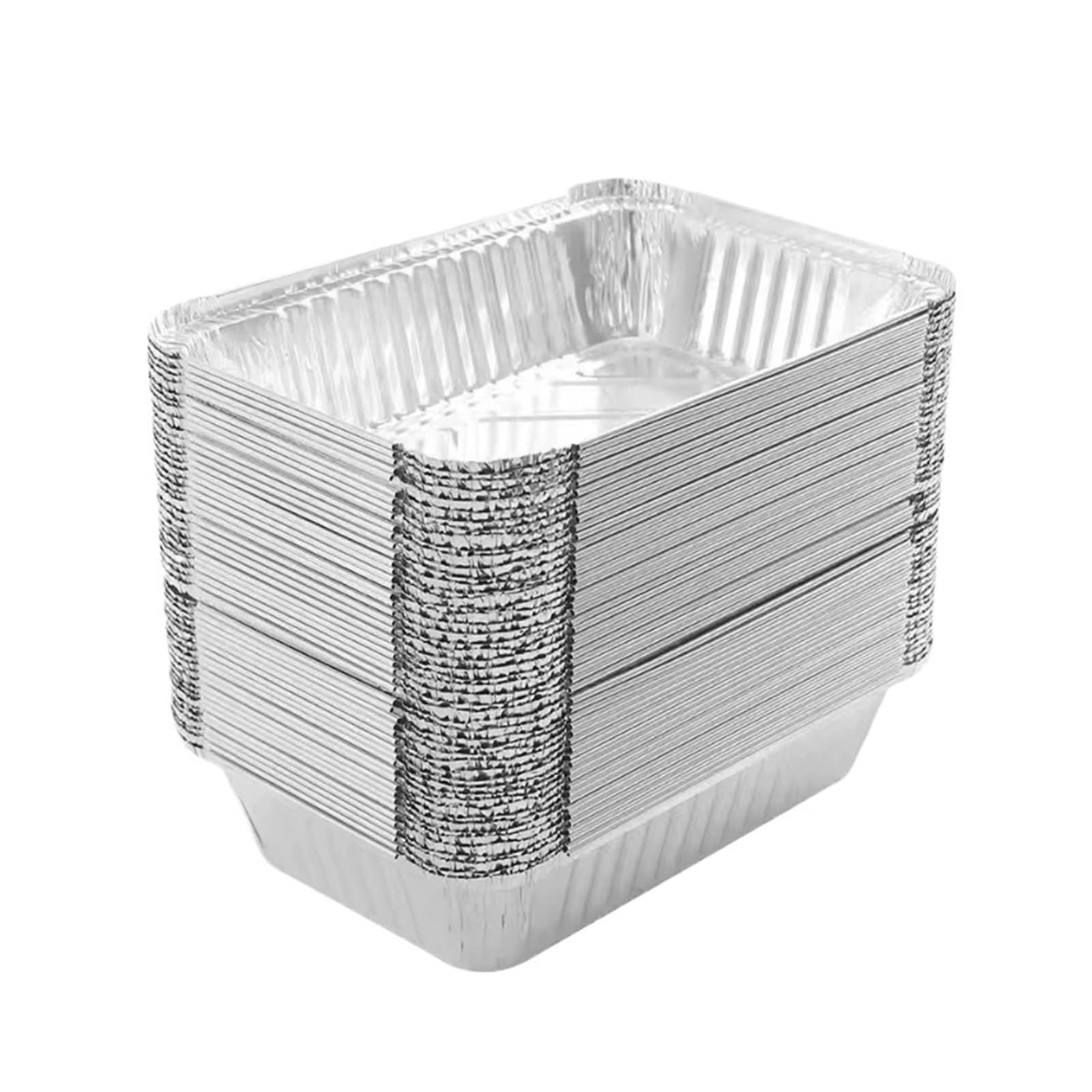 Compatible Con Freidora De Aire Universal, Bandeja Cuadrada De Papel De Aluminio De 20/30/50 Uds., Caja De Papel De Estaño Desechable For Reciclaje De Aceite De Barbacoa En Horno(50PCS)