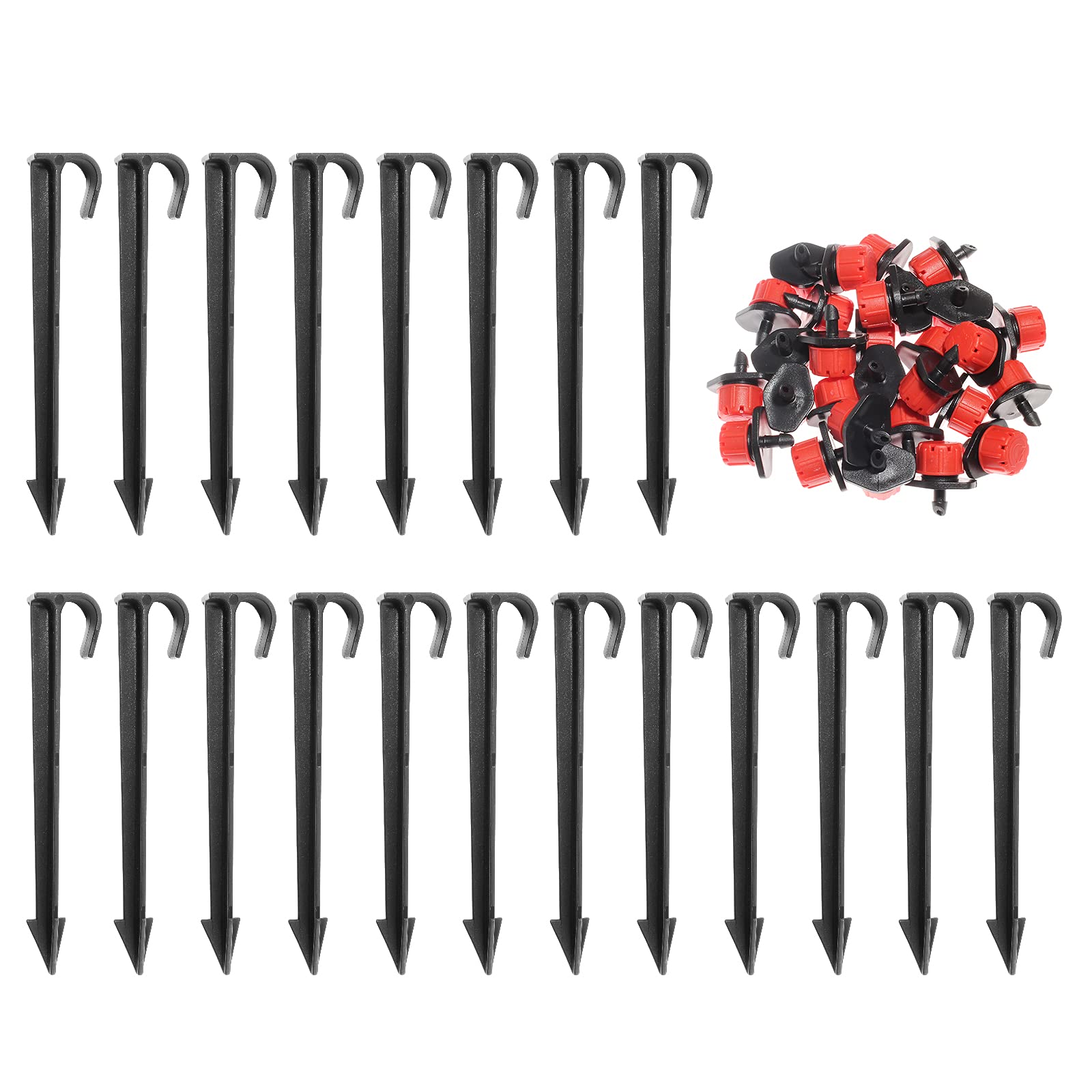Jiozermi 30 Pcs Irrigation Drip Support Stakes for 1/2 Inch Drip Tubing
