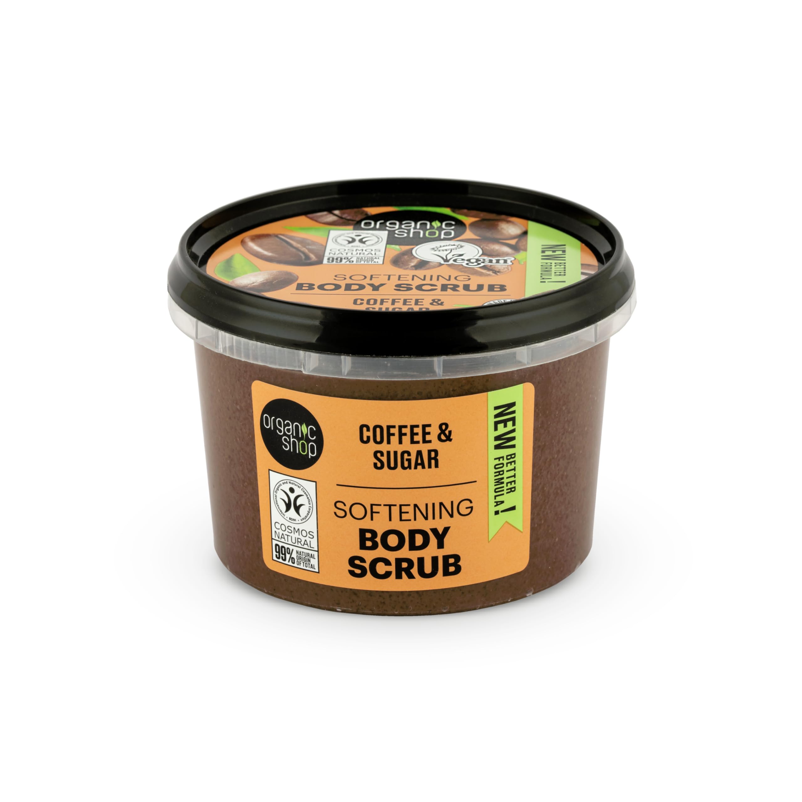 Organic Shop 250ml Body Scrub Softening Coffee & Sugar