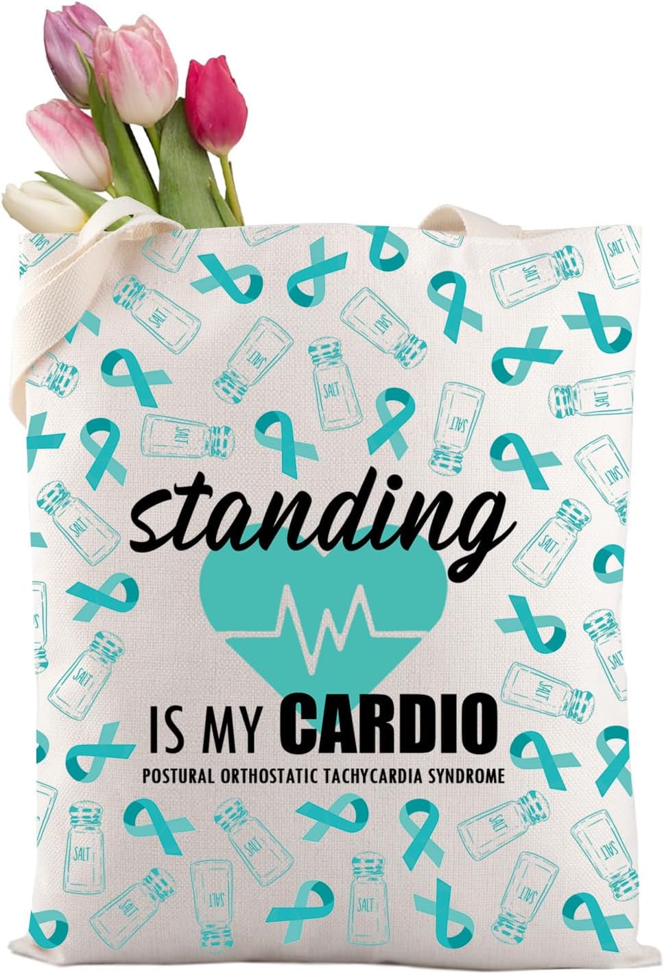 XYANFA Standing Is My Cardio Warrior Gift Bag - Dysautonomia Makeup Medical Gifts (MY CARDIO T)