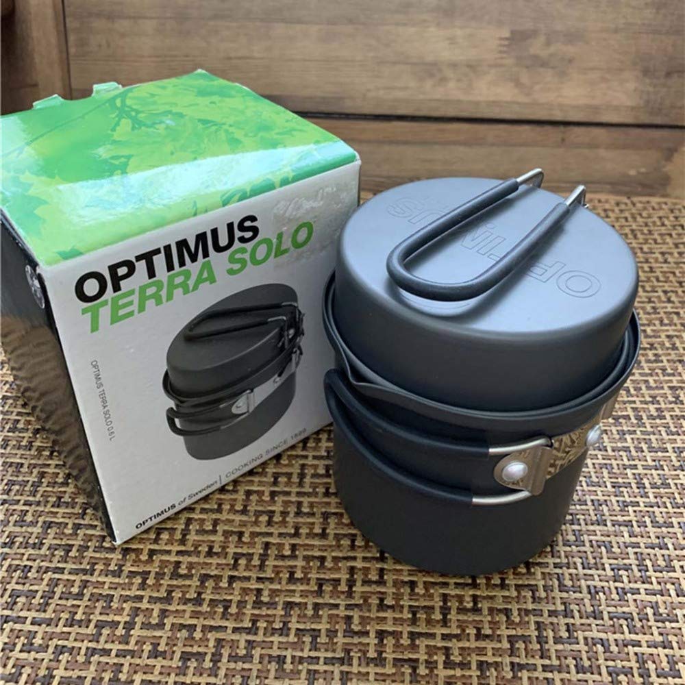 Einzelner Gesetzter Topf Des Reinen Titans Im Freien,Tragbarer Topf Des Campingkocherbrotdose-Mittagessens,Touristisches Gehen Ultraleicht/Als zeigen/Als zeigen