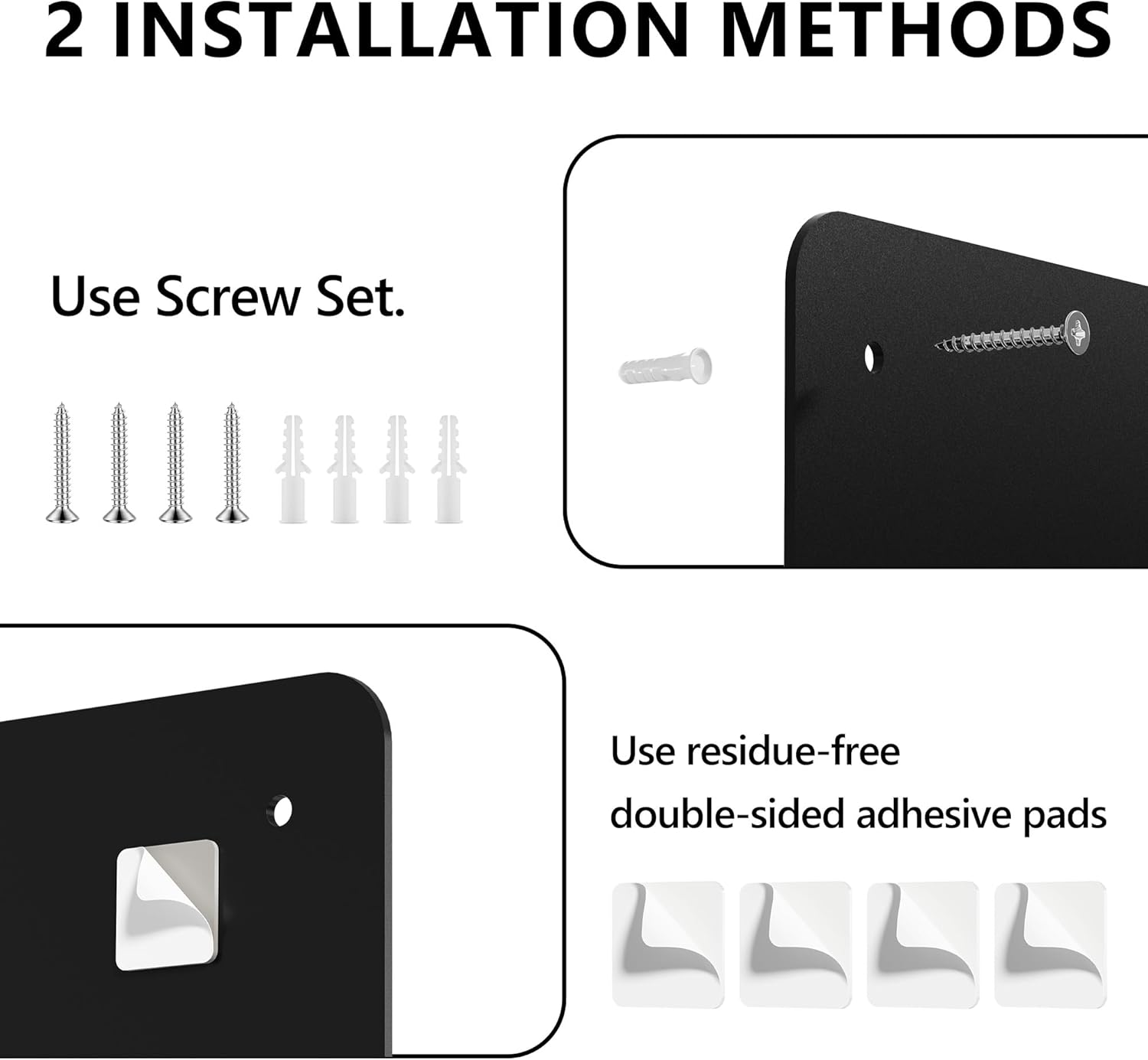 2 Pack Magnetic Board for Wall, 17.5" x 11.4" Magnet Bulletin Memo Board, Metal Sheets to Display Magnetic Letter Number Souvenir, Notes, Poetry, Photos, Black