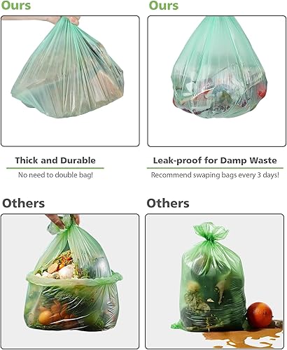 Miniatura 5 de AYOTEE - Bolsas de basura altas para cocina, bolsas de basura de 13 a 16 galones, bolsas de reciclaje de 16 galones con lazos, bolsas de basura