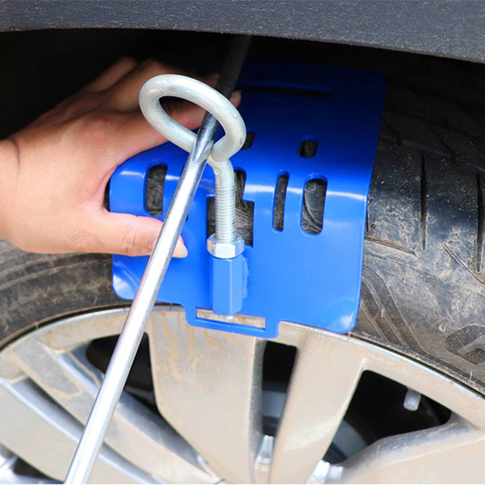 Support de débosselage de véhicule - Support arrière en tôle de carrosserie monté sur n - Outil pratique pour débosseler les tôles - Support de pneu pour le réglage en métal du vantail latéral de la