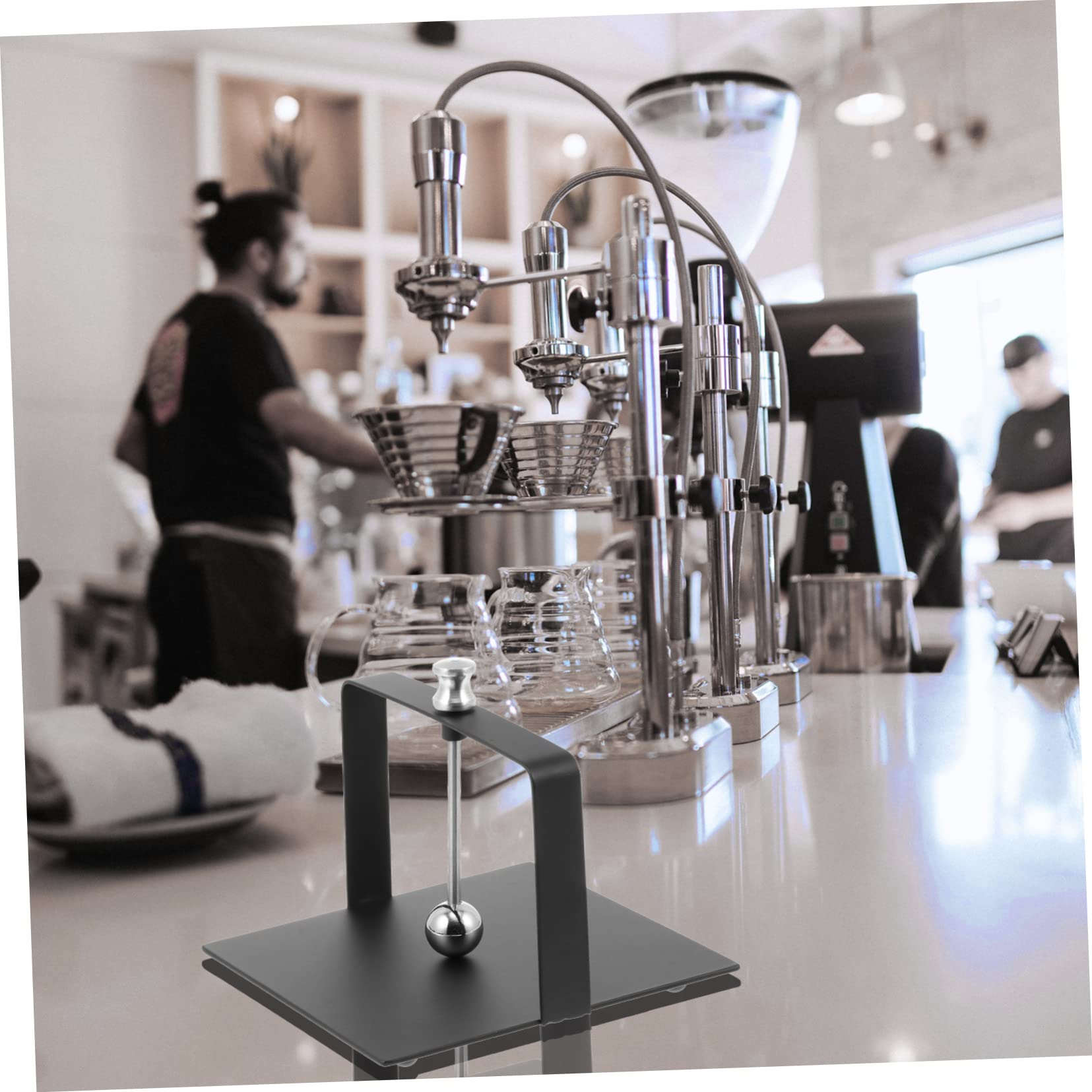 Portatovaglioli Design Minimalista Nero da Tavolo in Acciaio Inossidabile e Stile Elegante Supporto per Tovaglioli Freestanding Facile da Usare per Hotel e Cucina