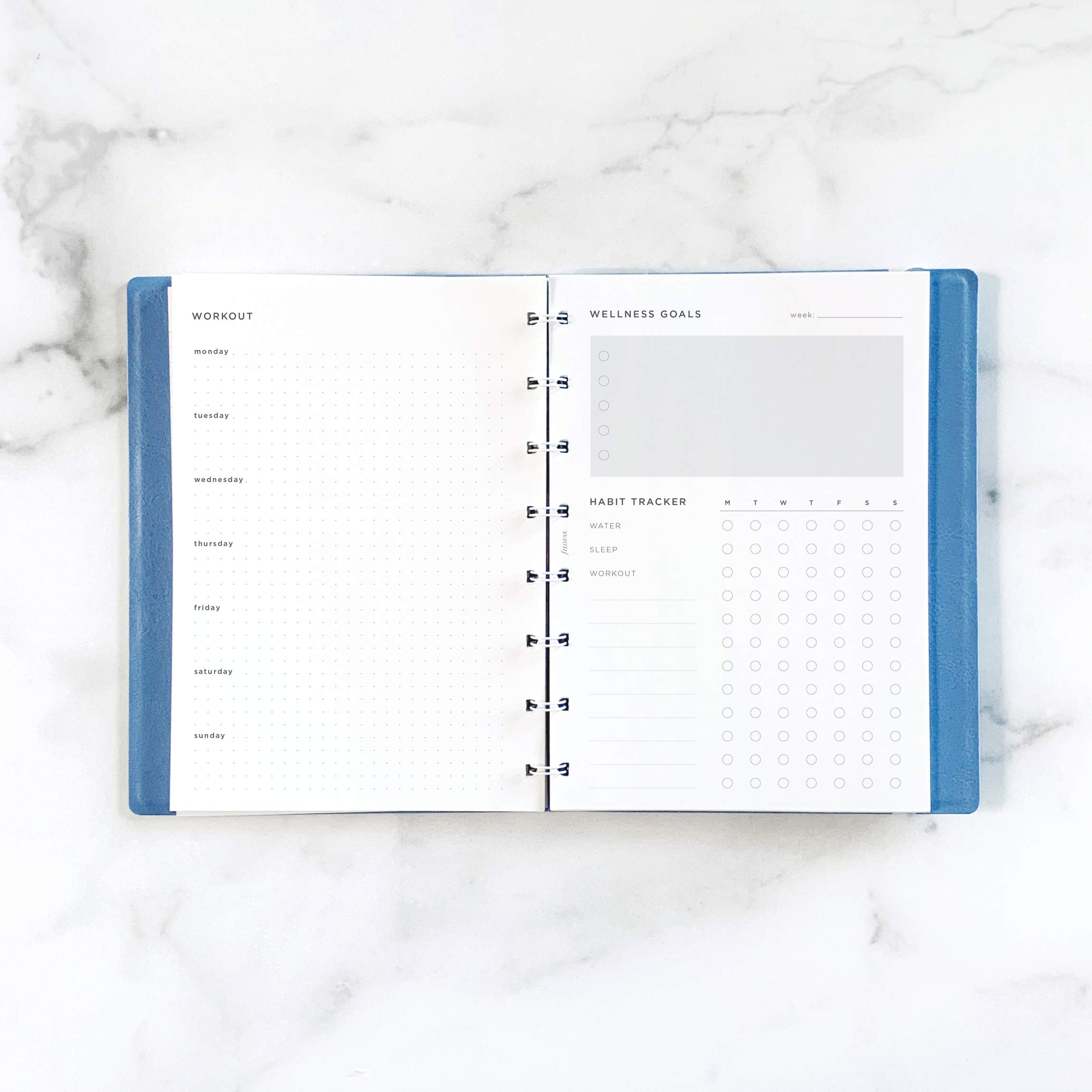 Filofax Wkład do notatnika A5 Wellness Trackers do wielokrotnego napełniania
