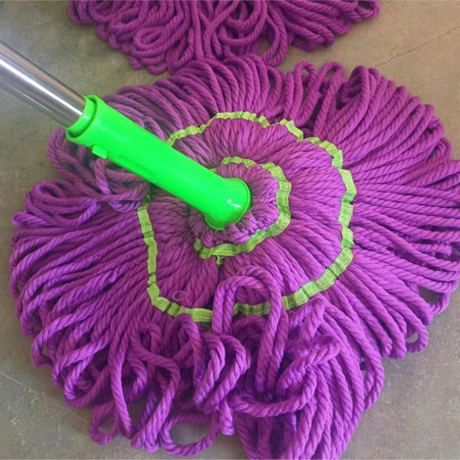 Mopa De Limpieza Fregona Autoexprimible con Mango Extendido, Fregona Giratoria con Giro Automático, Fregona para Piso con Manos Libres Y Función De Lavado Hogar Cocina(Steel Rod)