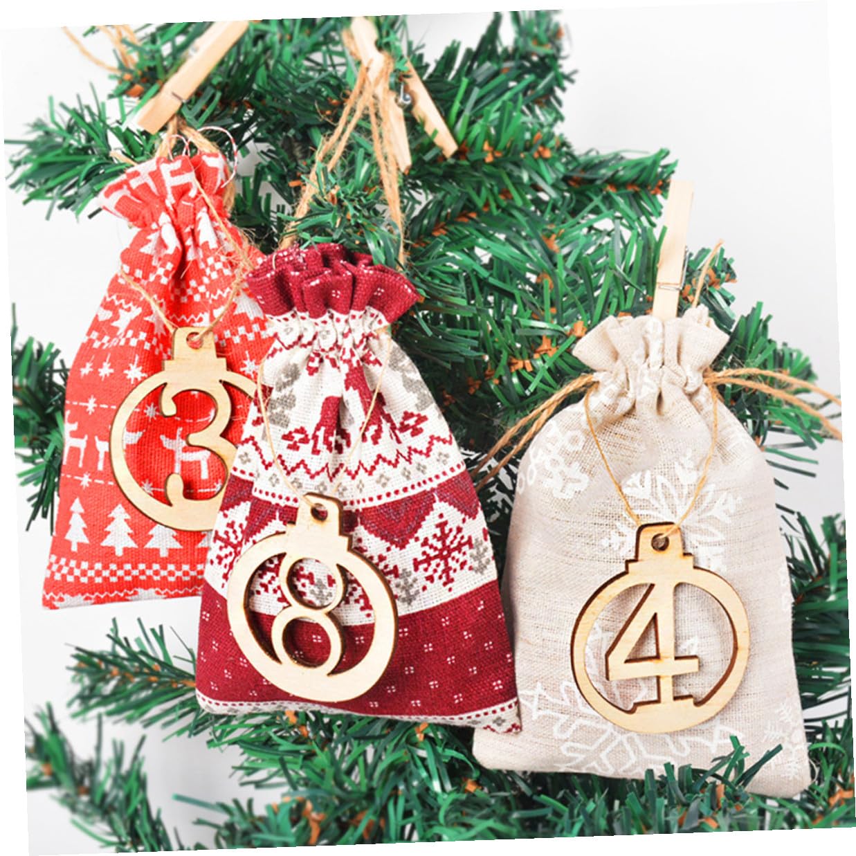 ibasenice Bolsas de Obsequio para Fiestas Navideñas Bolsitas Cordón de Dulces y Golosinas para Colgar Bolsas Cordón para Eventos