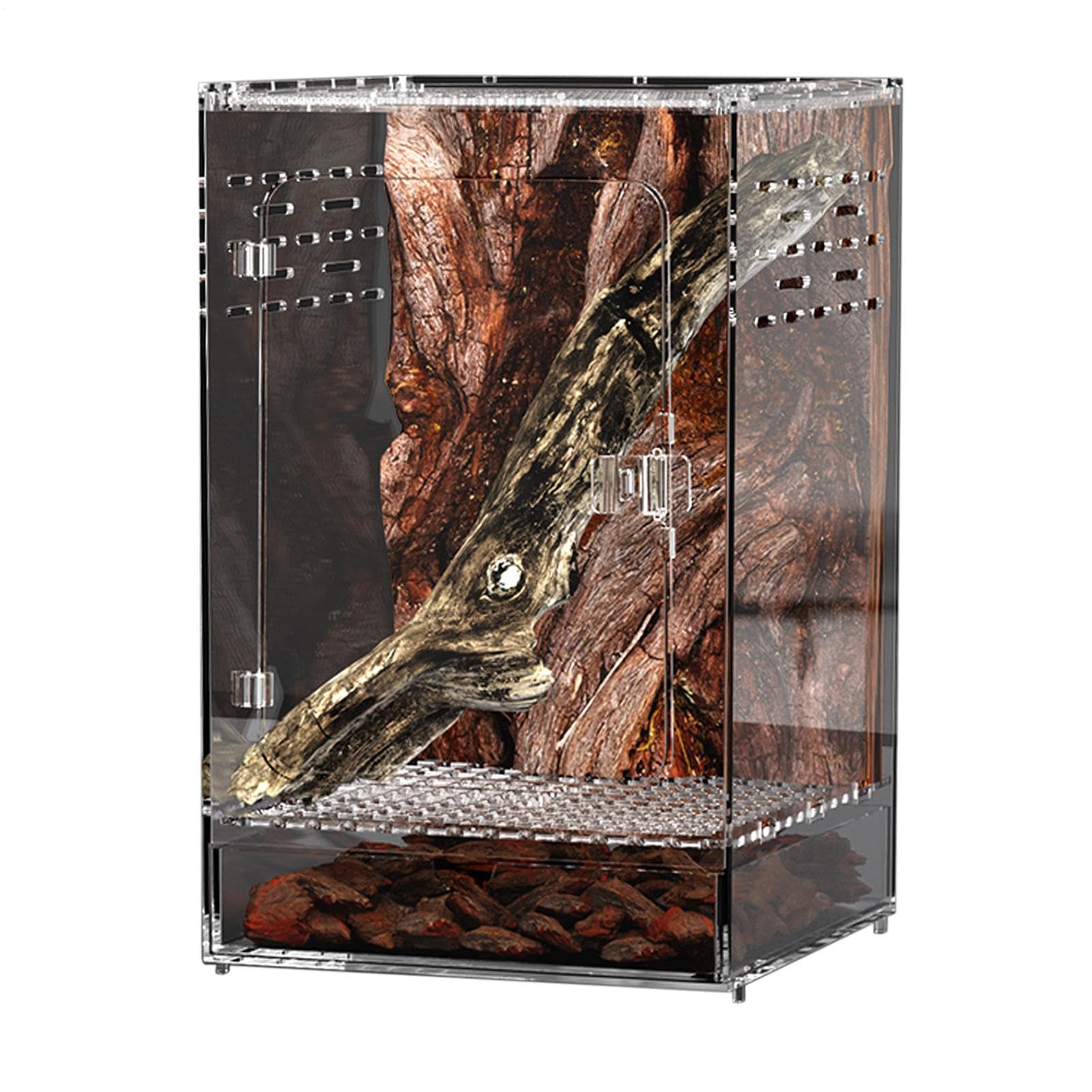 Spider Enclosure | Acrylic Ventilated Reptile Enclosure | Clear Praying Mantis Breeding,for Reptile Lizard Gecko Mantis Crickets Scorpion Beetles Crab Snake Snail Turtle