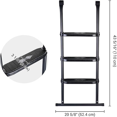 Miniatura 2 de AW Universal Trampoline Ladder with Wide Skid-Proof Steps Fit 12-15 FT or Larger Trampolines Kid Outdoor