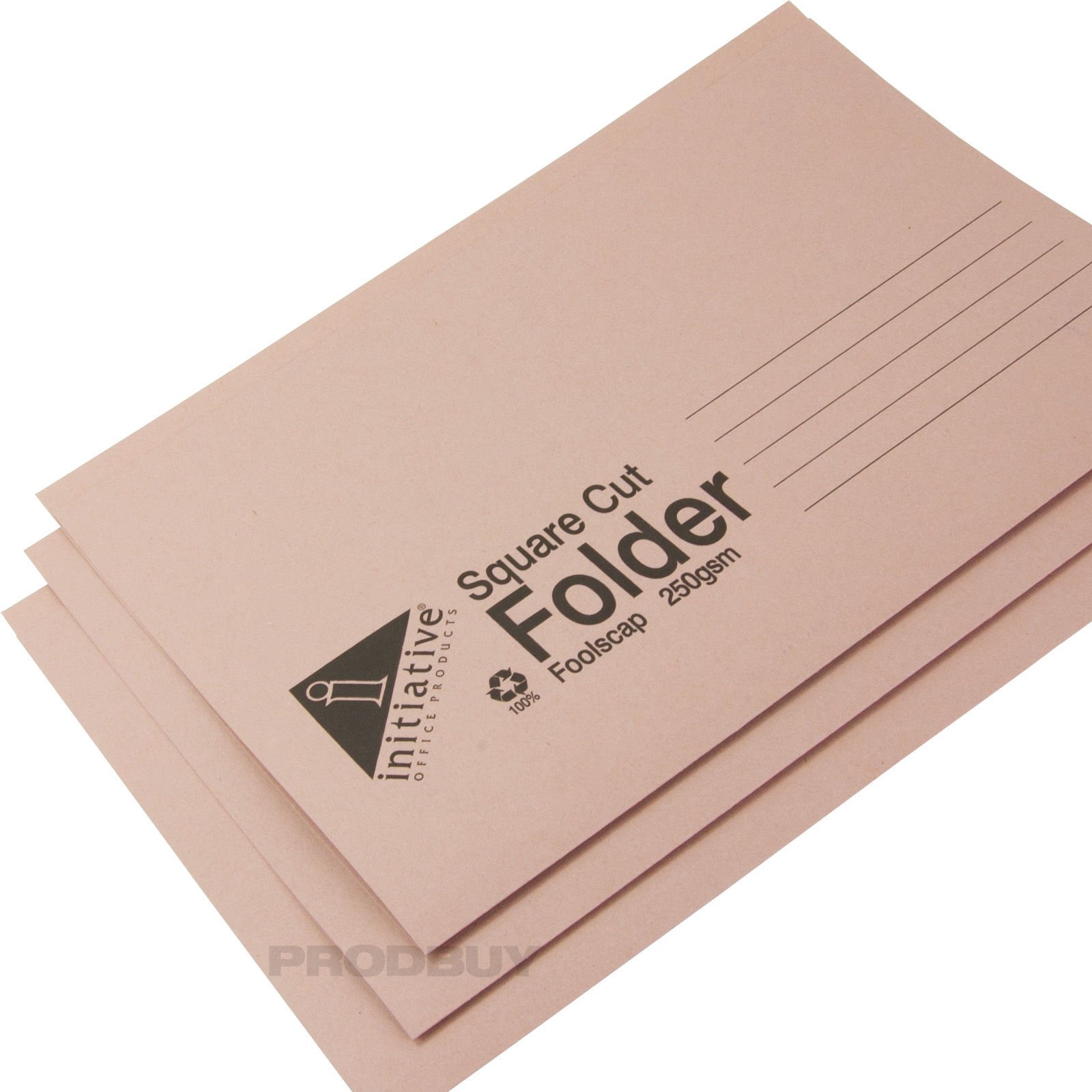 [50 Pack] Buff Foolscap 250gsm Square Cut Folders