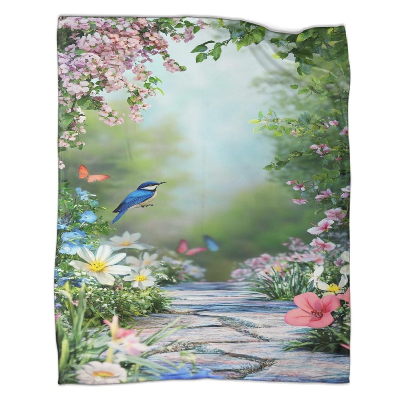 Couverture de canapé chaude 150x200 contre le froid hivernal motif oiseau relief 3D