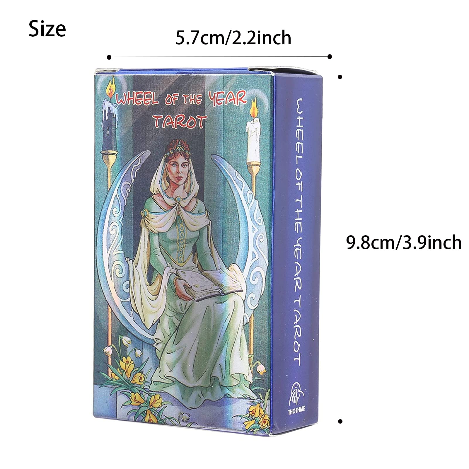 Tarot Deck 78 Cards, English Version Divination Hologram