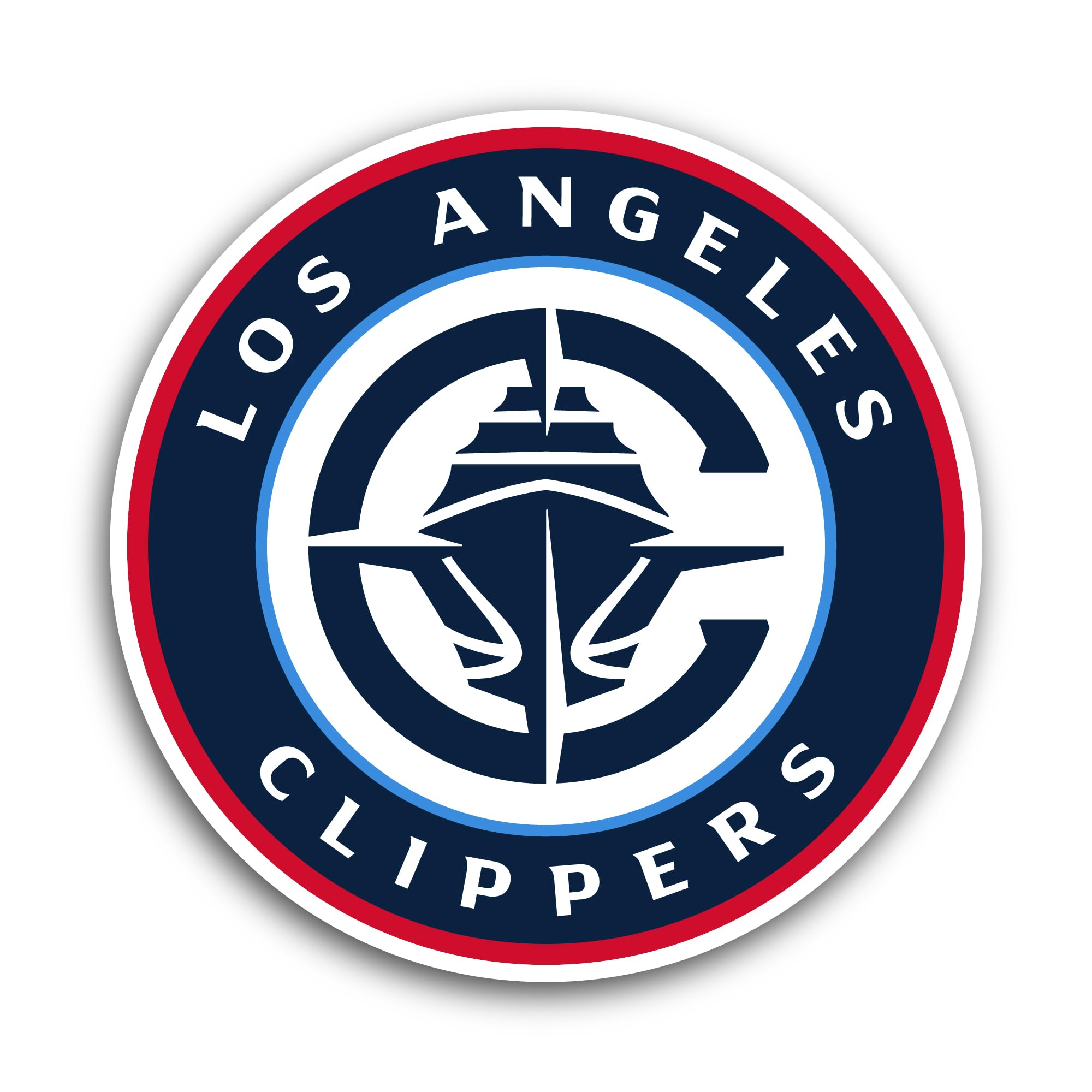 2 (Pieces) 3" and 5" L0s Ang3les Clippers Decal Sticker, Waterproof Vinyl Decals for Many Purpose Like Cars, Trucks, Laptops, Phones, Windows and More