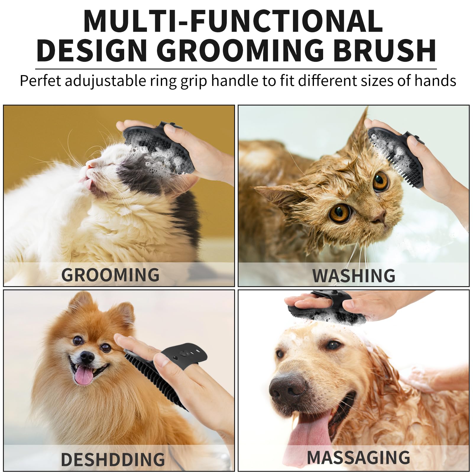 Professional 7 in 1 Dog Paw Cleaner for Dogs & Cats - Includes 1 Portable Paw Washer, 1 Bath Brush, 2 Dog Toothbrushes and 3 Absorbent Towels Note: Fits Paws 1.5 to 2.5 Inches Wide (Medium, Black) - image 6