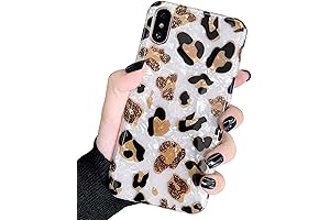 Luxury Bling Leopard Print Cheetah Translucent TPU Silicone Case for Apple iPhone Xs Max