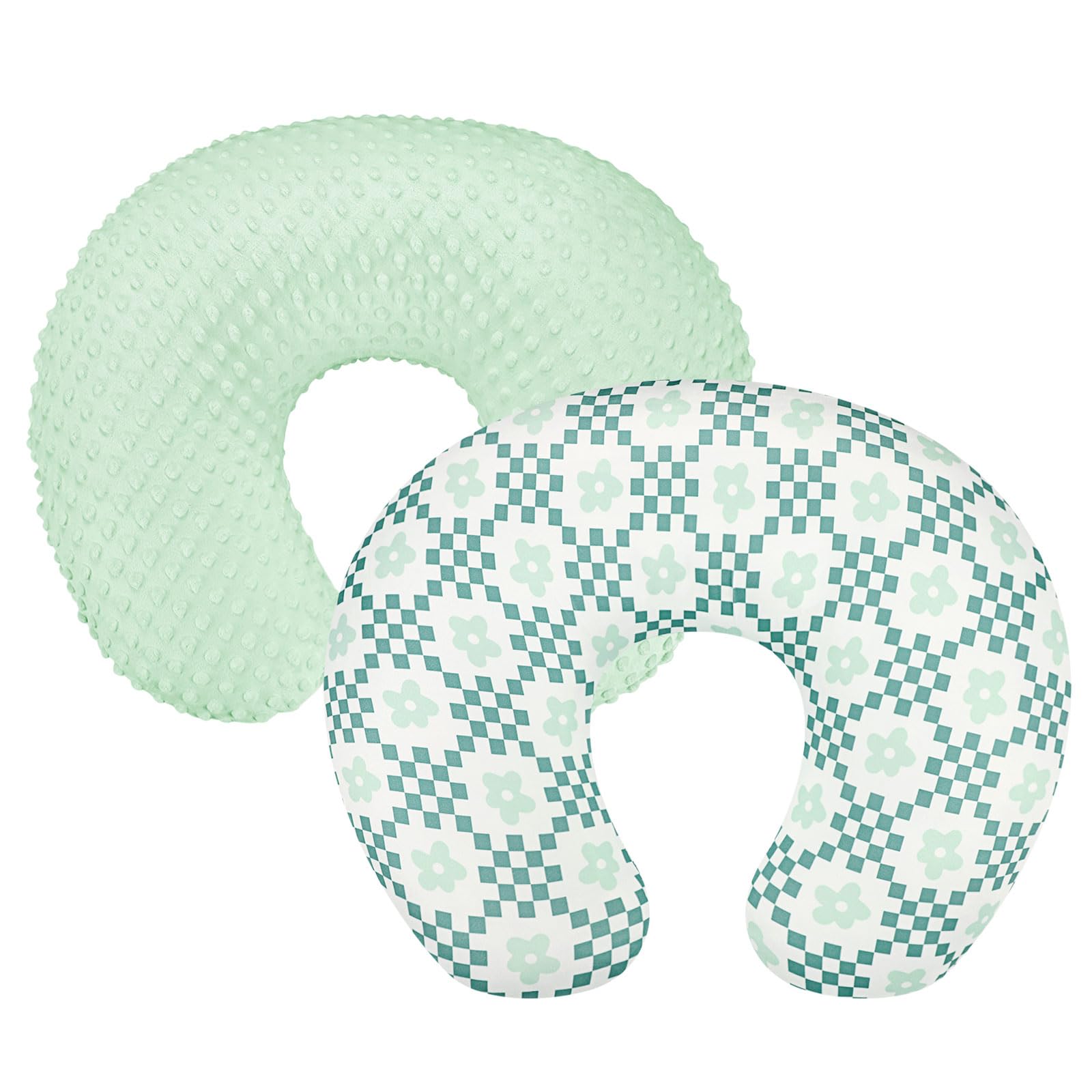Pea Pod Minky Nursing Pillow Cover 2 Pack, Removable Nursing Cover for Breastfeeding Pillows, Soft and Comfortable Pillow Slipcover for Baby Girls