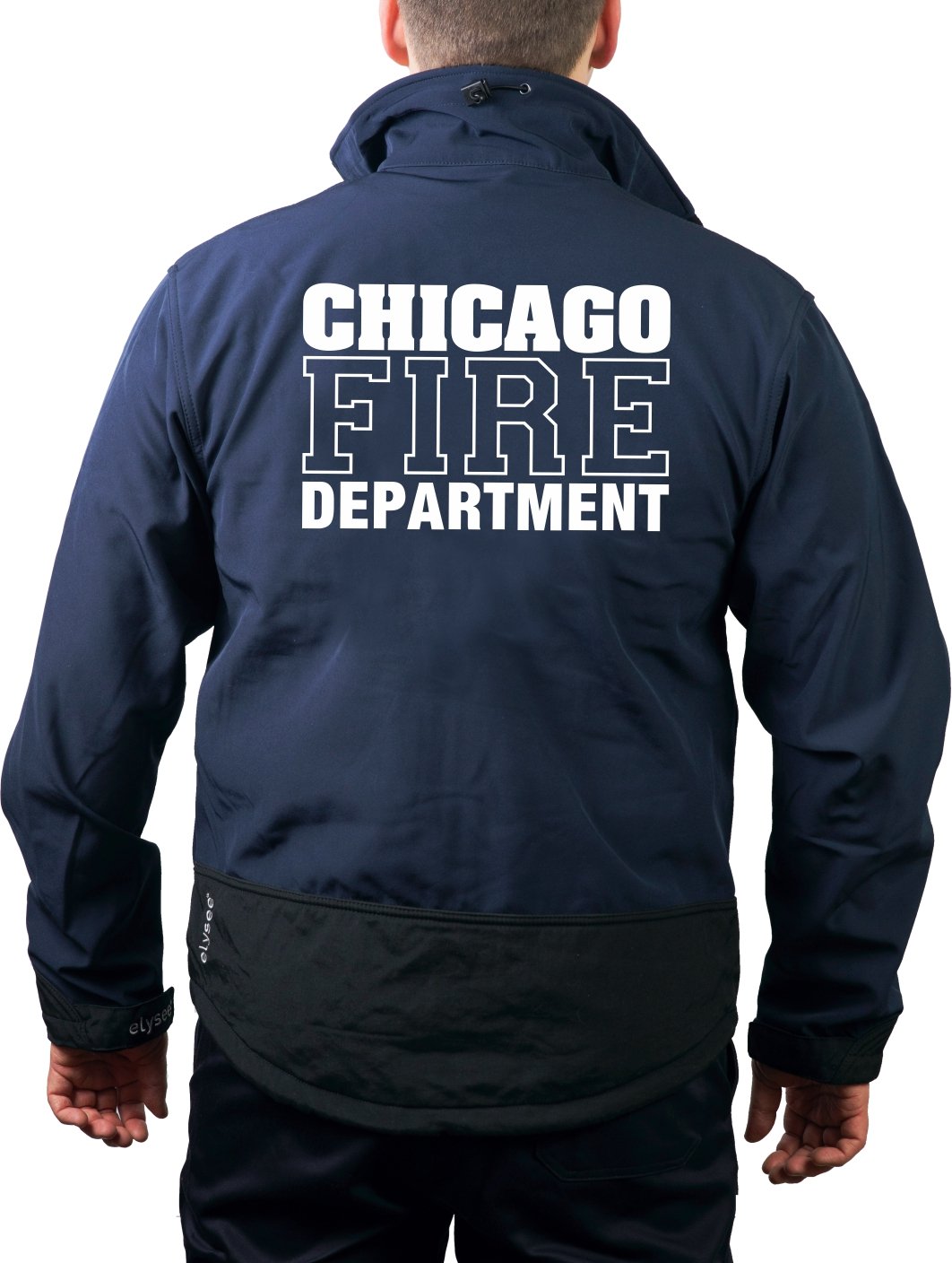 Softshelljacke Navy, Chicago Fire Dept., Work mit Standard-Emblem