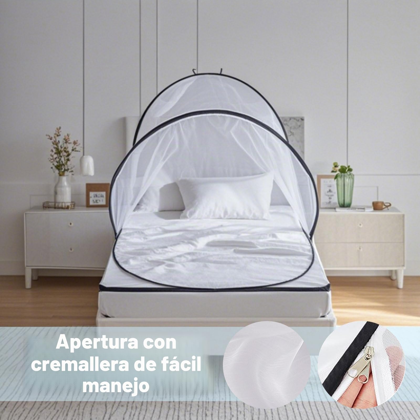 Mosquitera desplegable, 200 x 80 x 56 cm, mosquitera plegable, tienda de campaña portátil, mosquitera para cama, viajes, camping al aire libre, cómoda, rápida y portátil