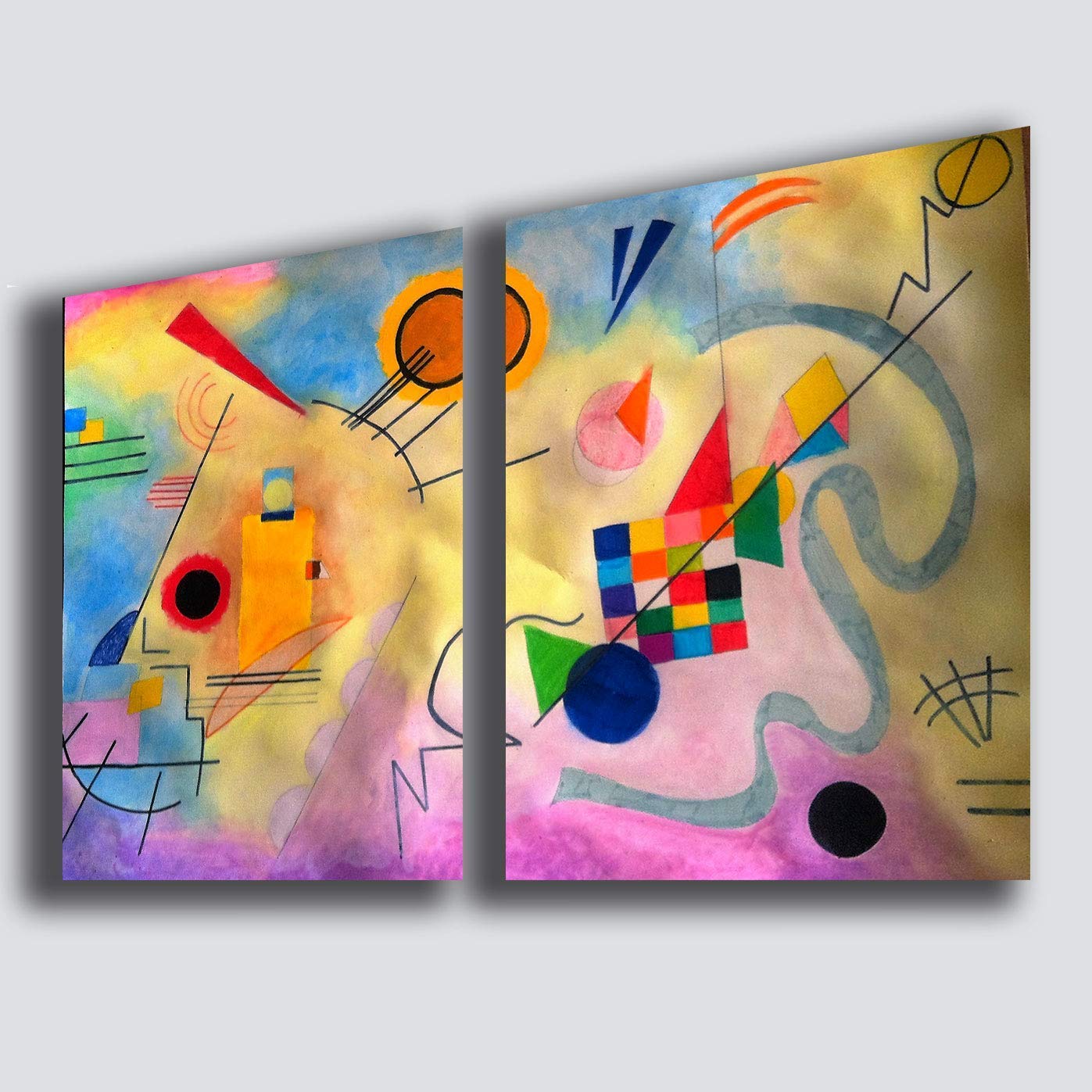 Quadro WASSILY KANDINSKY Untitled 2 - RIPRODUZIONE STAMPA SU TELA Quadri Moderni Moderno Arte Astratto Cucina Soggiorno Camera da letto printerland.it (70x100 cm)