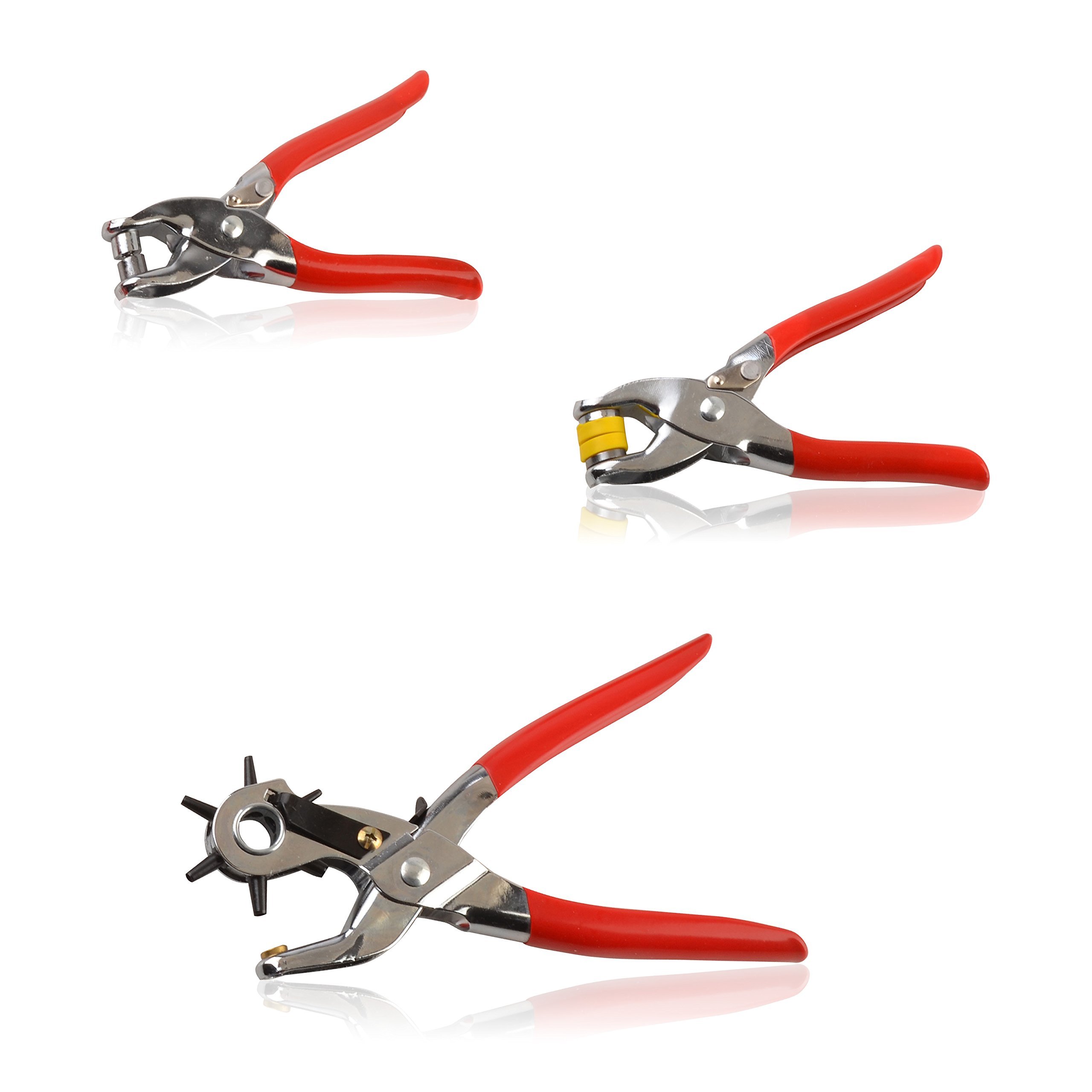 eZthings® Professional Leather Craft Stamping & Punching Tools Three Set Pliers with Eyelets