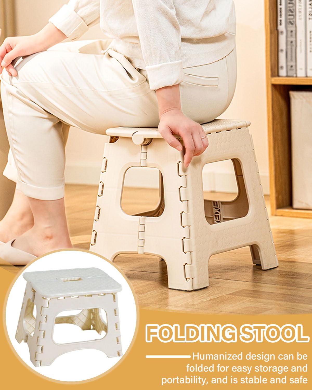 1 pieza Taburete Plegable,Taburete Baño, Cocina, Autocaravana,Escalon Infantil,Taburete Bajo para Niños Plegable y Portatil,Antideslizante, Seguro, Práctico