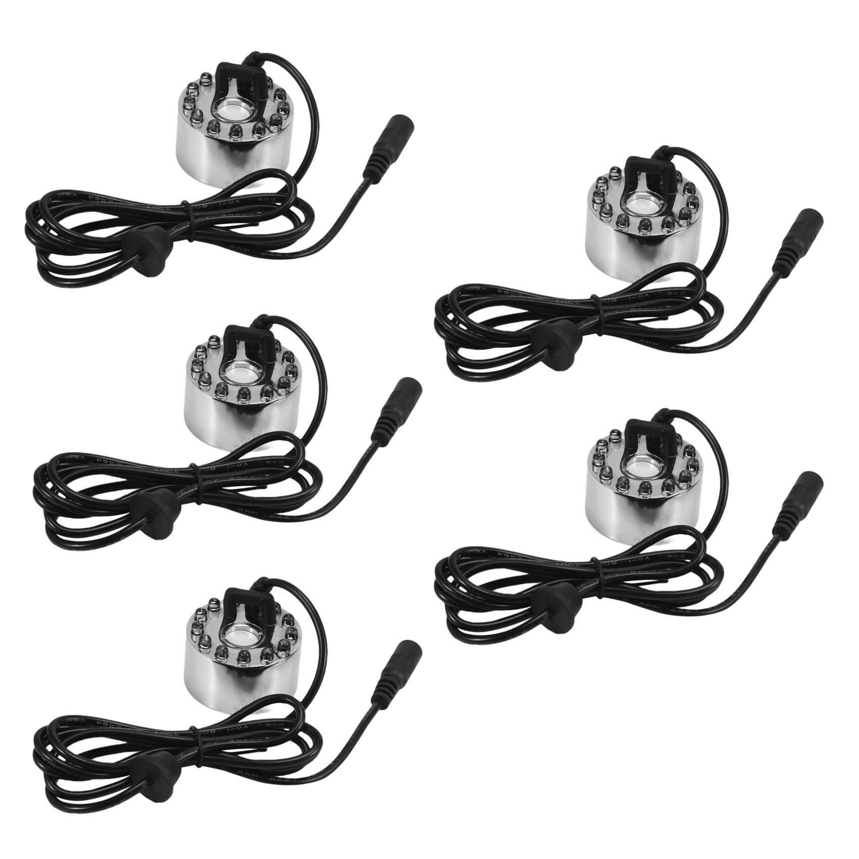 Hndhbfgrt 5X Ultrasonic Mist Maker Fogger Water Fountain Pond 12 LED
