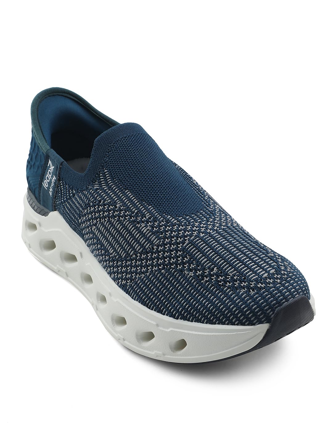 Leap7x Airflow-1 Men Sports Walking Shoes - Black & Teal Blue | Comfortable and Durable Slip-On Closure - Suitable for Non-Lacing Running, Gym, Jogging and Outdoor Shoes for Man-image-11