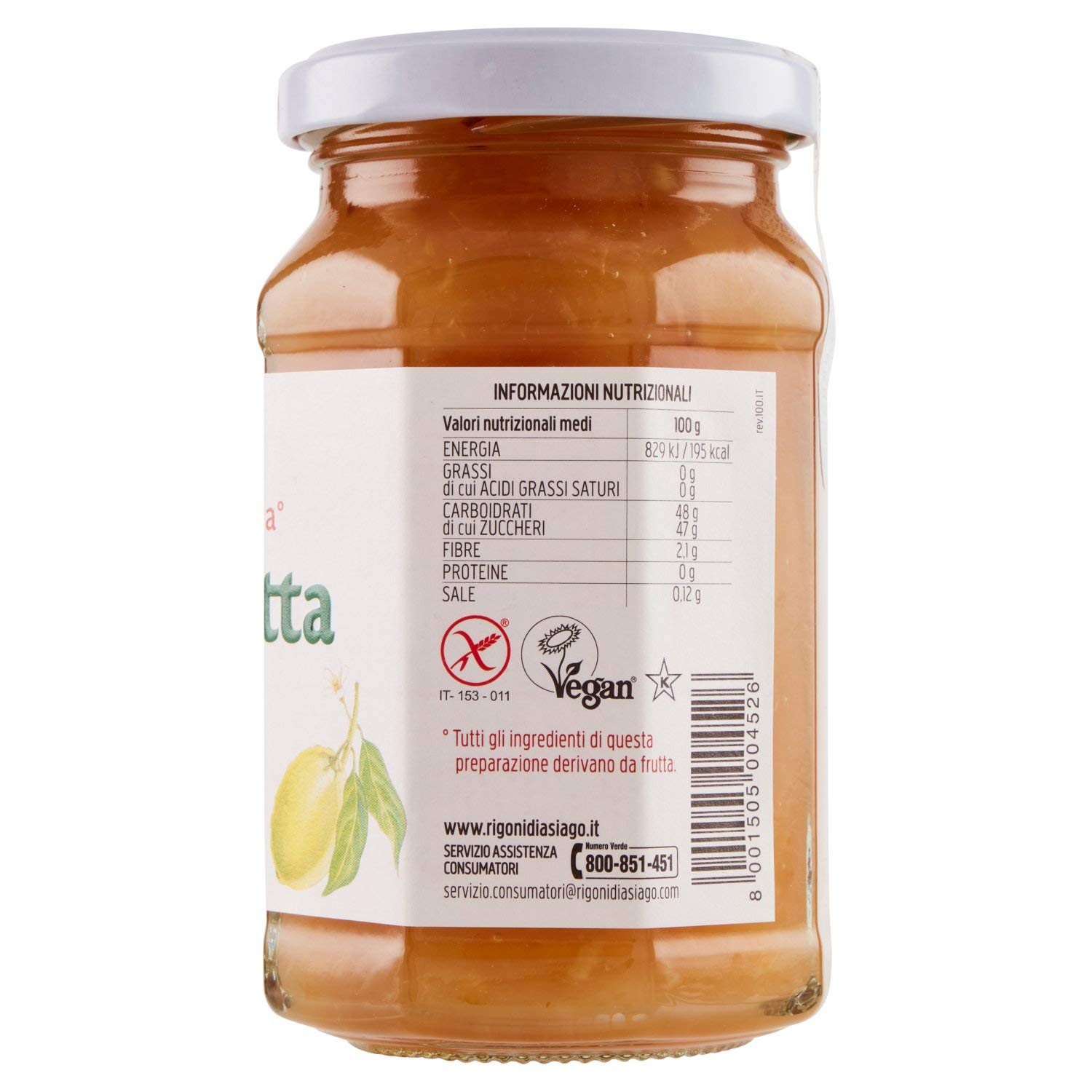 12er-Pack Testpaket Marmelade Ohi Vita Orangen + Rigoni di Asiago Zitronen,Cremiges Fruchtkompott,250g Glas + 1er-Pack Kostenlos Felce Azzurra Talkumpuder, 100g-Beutel