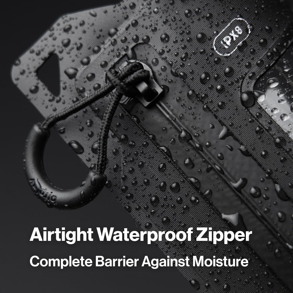 bitplay AquaSeal IPX8 wasserdichte Handytasche, Outdoor Dry Bag mit verstellbarem Umhängeband für universelle Handyhülle, Zementgrau